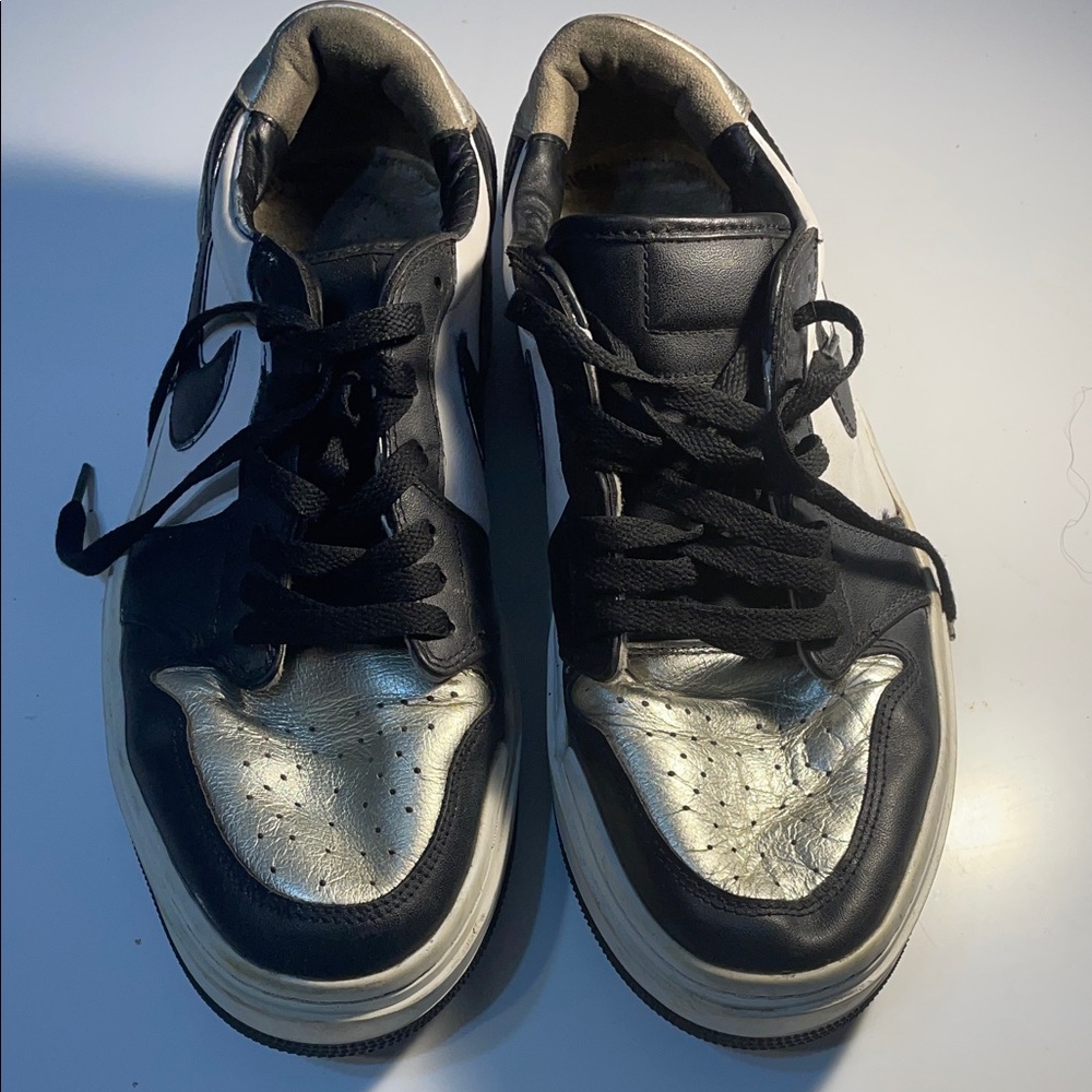 Black and Silver Sneakers
